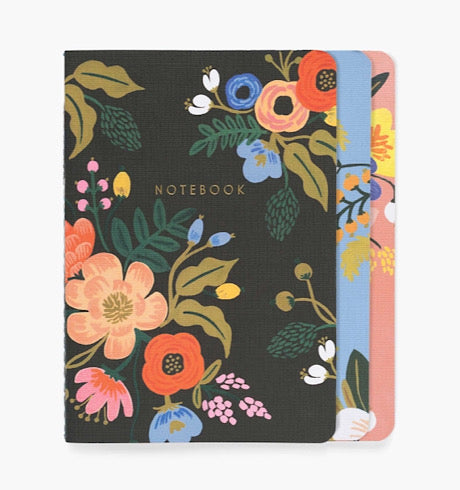 Lively Floral Notebooks, 3 Pack
