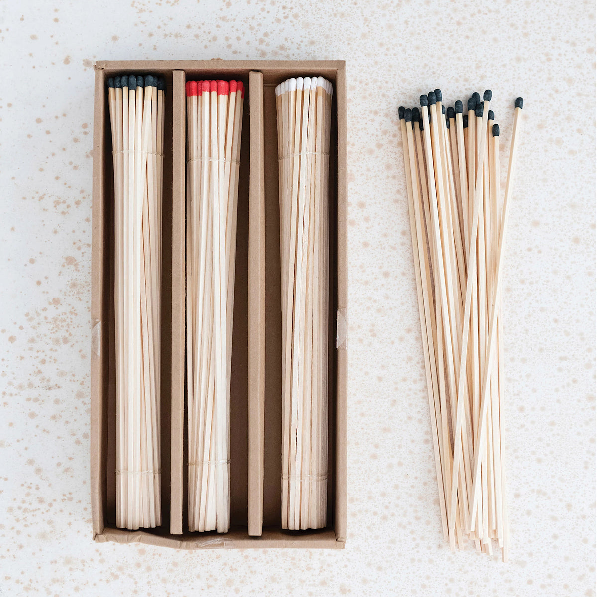 Box of Long Matches in 3 Colours