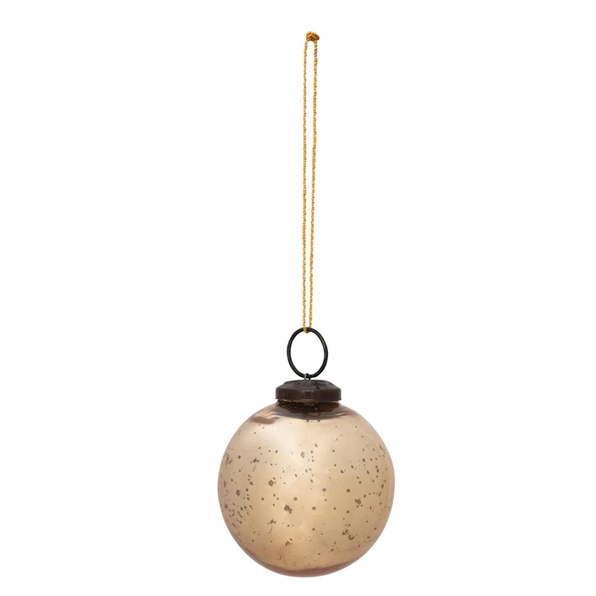 Round Mercury Glass Ball Ornament, 3 Sizes