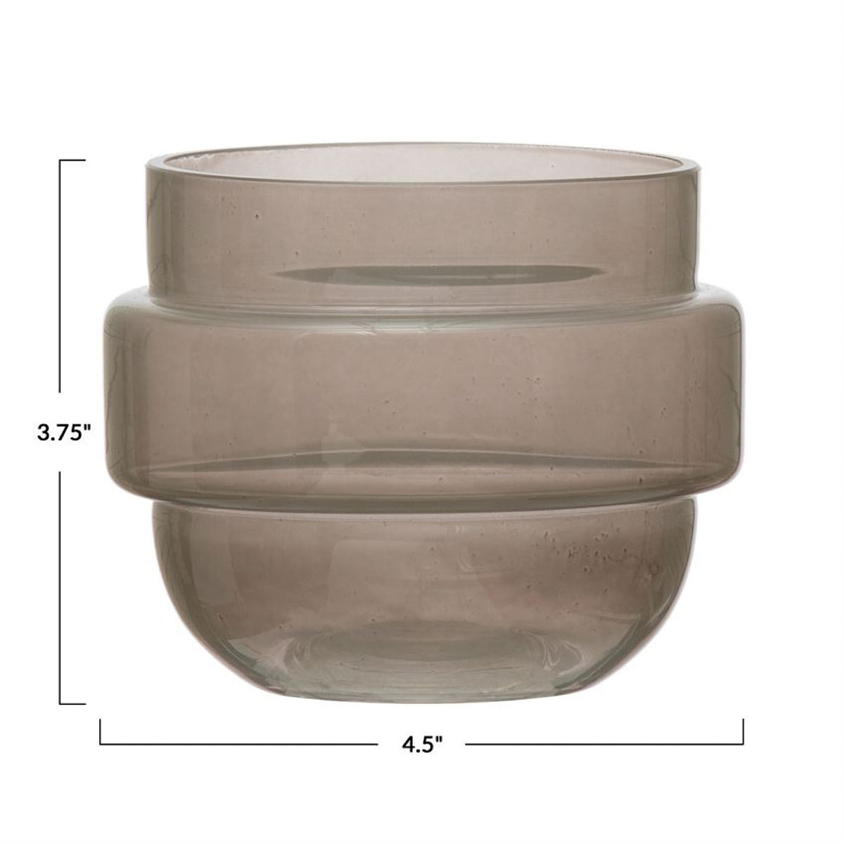 Glass Vase, Grey
