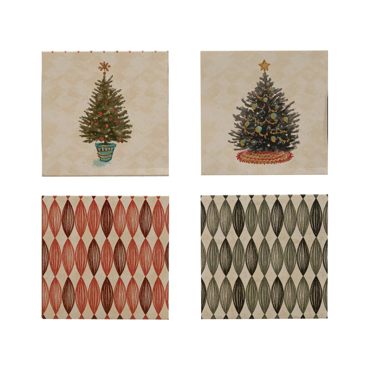 Christmas Tree Matchboxes, 2 Styles