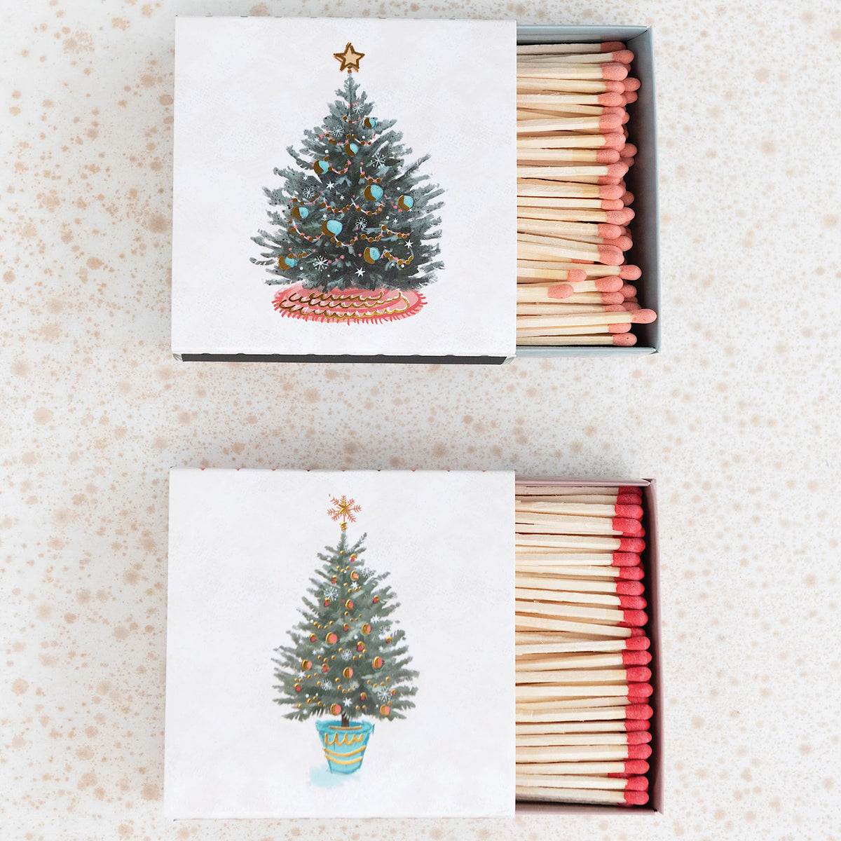 Christmas Tree Matchboxes, 2 Styles