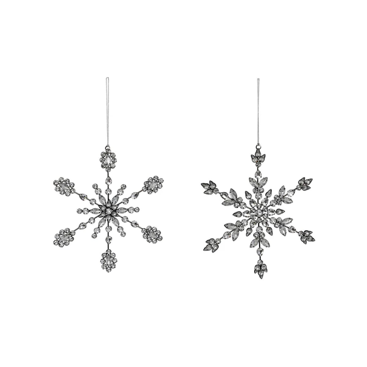 Jewel Snowflake Ornament, 2 Styles