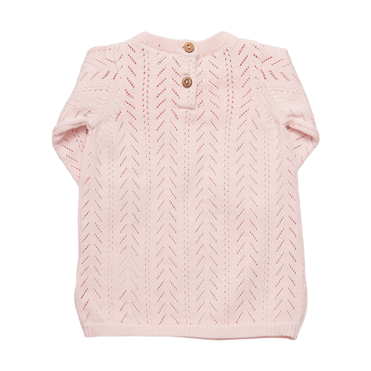 Cotton Knit Dress, Peachy Pink
