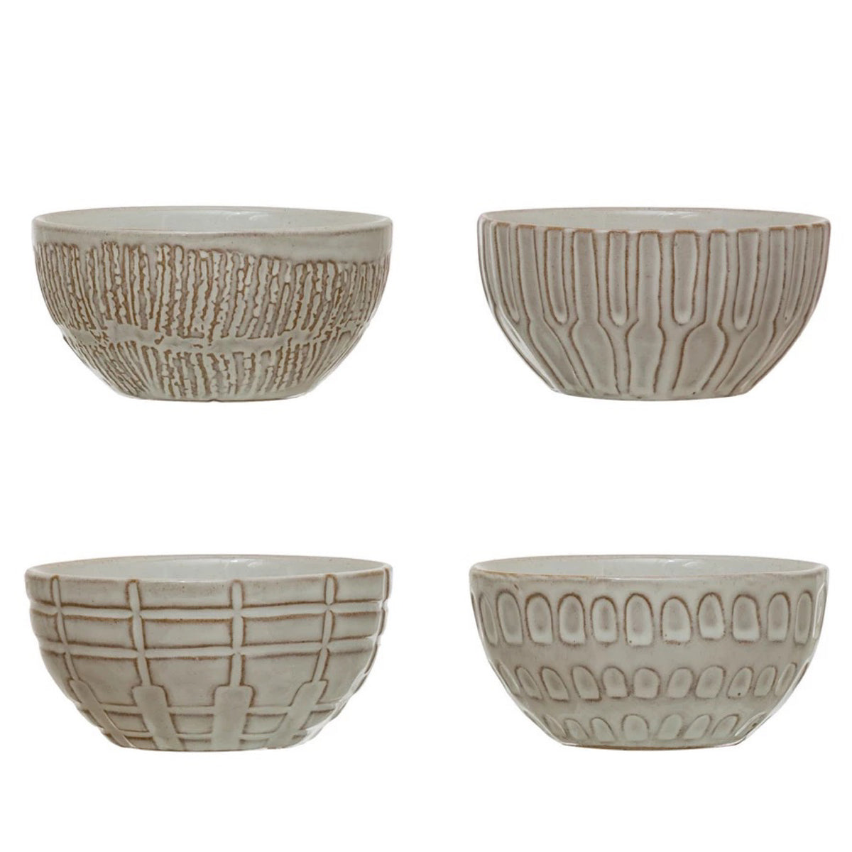 Stoneware Bowls, 4 Styles