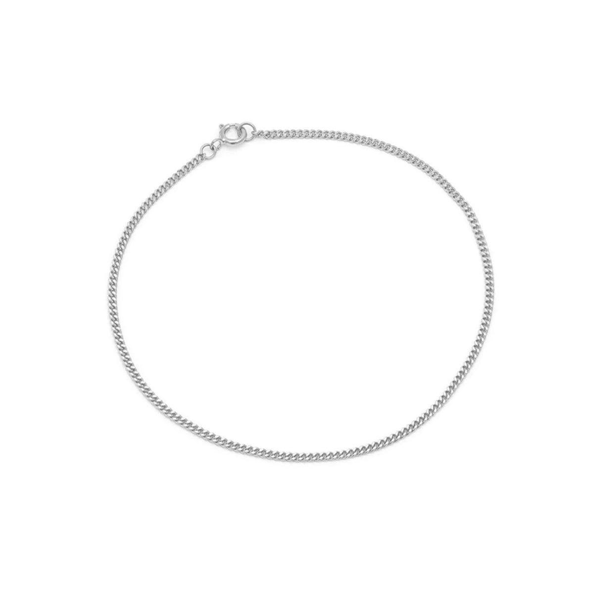 Curb Chain Bracelet, Sterling Silver