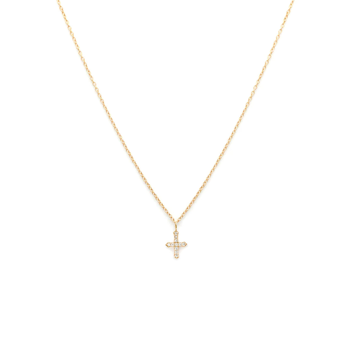 Cross Necklace, 14K