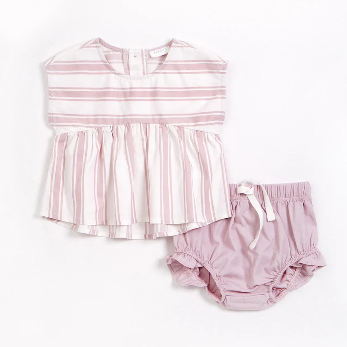 Lavender Stripes 2 Piece Outfit Set