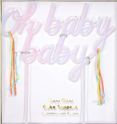 Oh Baby- Acrylic Cake Topper