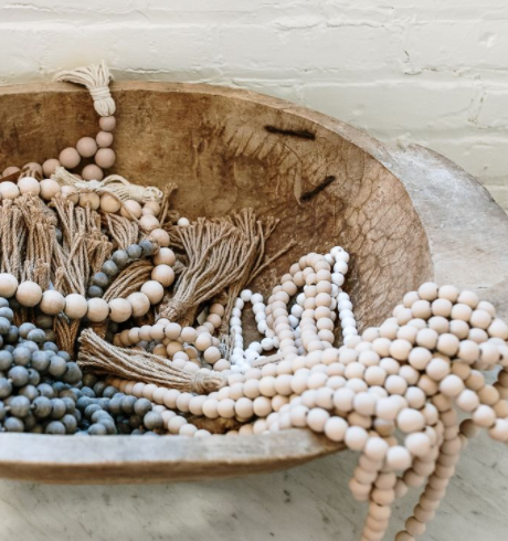 Tassel Prayer Beads, White