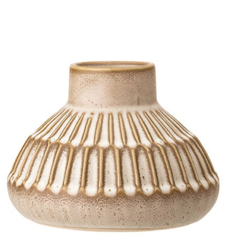 Stoneware Vase- Cream