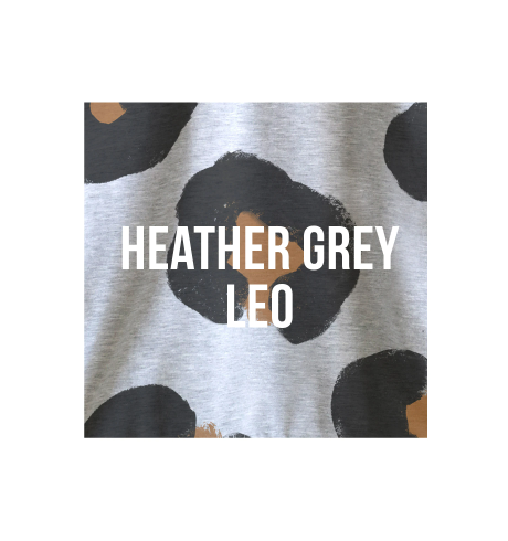 Tunic Pocket Dress, Heather Grey Leopard