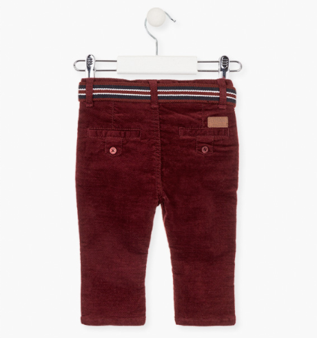Trousers with Belt - Red