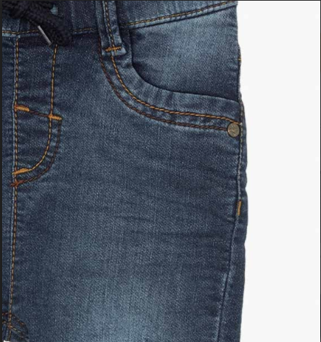Faux-Denim Trousers - Medium Denim