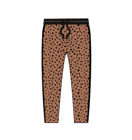 Dalmatian Print Sweat Trousers - Mocha