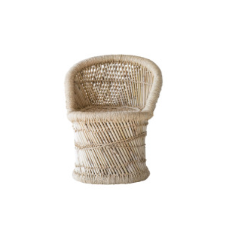 Woven Bamboo &amp; Rope Chair