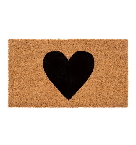 Black Heart Doormat
