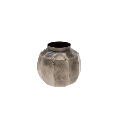 Cobblestone Metal Vase, Small