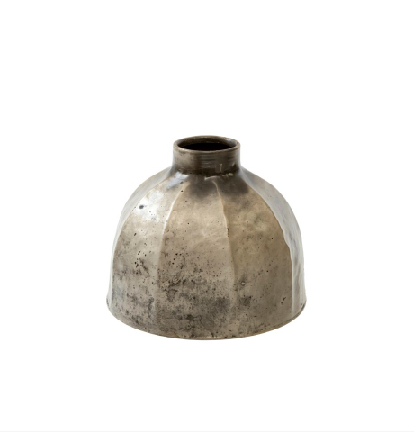 Cobblestone Metal Vase, Medium