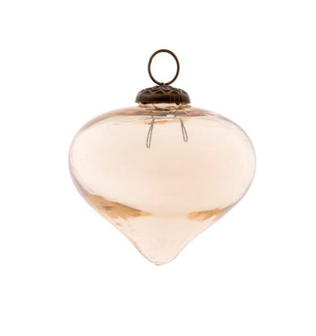 Glass Droplet Ornament, Gold