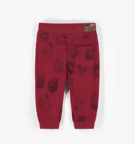 Red Pants with Beard Pattern