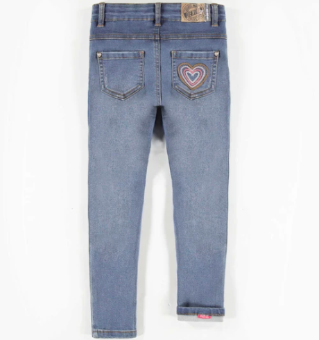 Denim Pants with Hearts