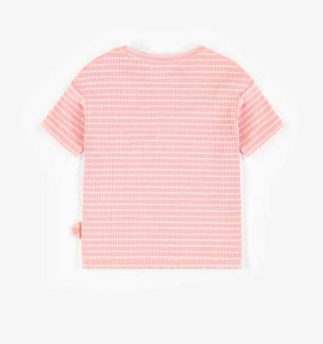 Striped Short Sleeved Tee, Pink