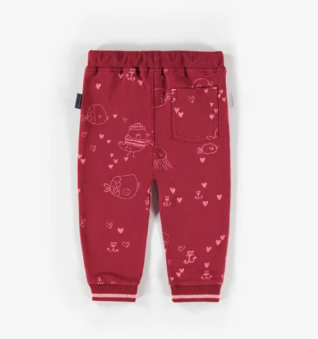 Red Pants with Nautical Pattern