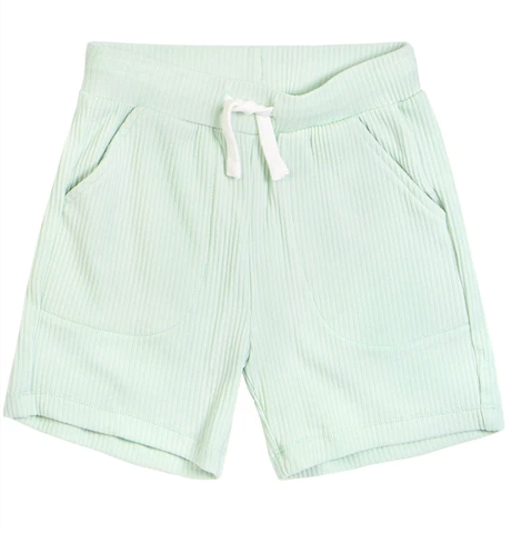 Children&#39;s Ribbed Shorts, Green