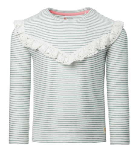 Striped Longsleeve with Ruffle Detail