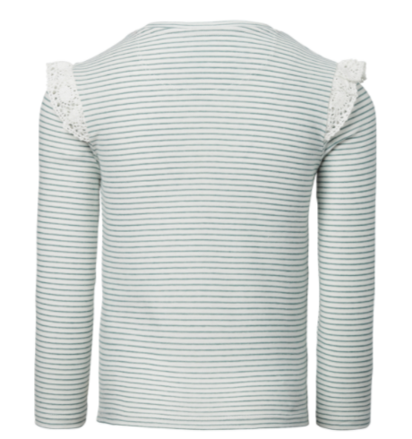 Striped Longsleeve with Ruffle Detail