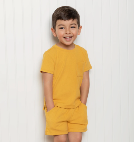 Children&#39;s Ribbed Shorts, Gold