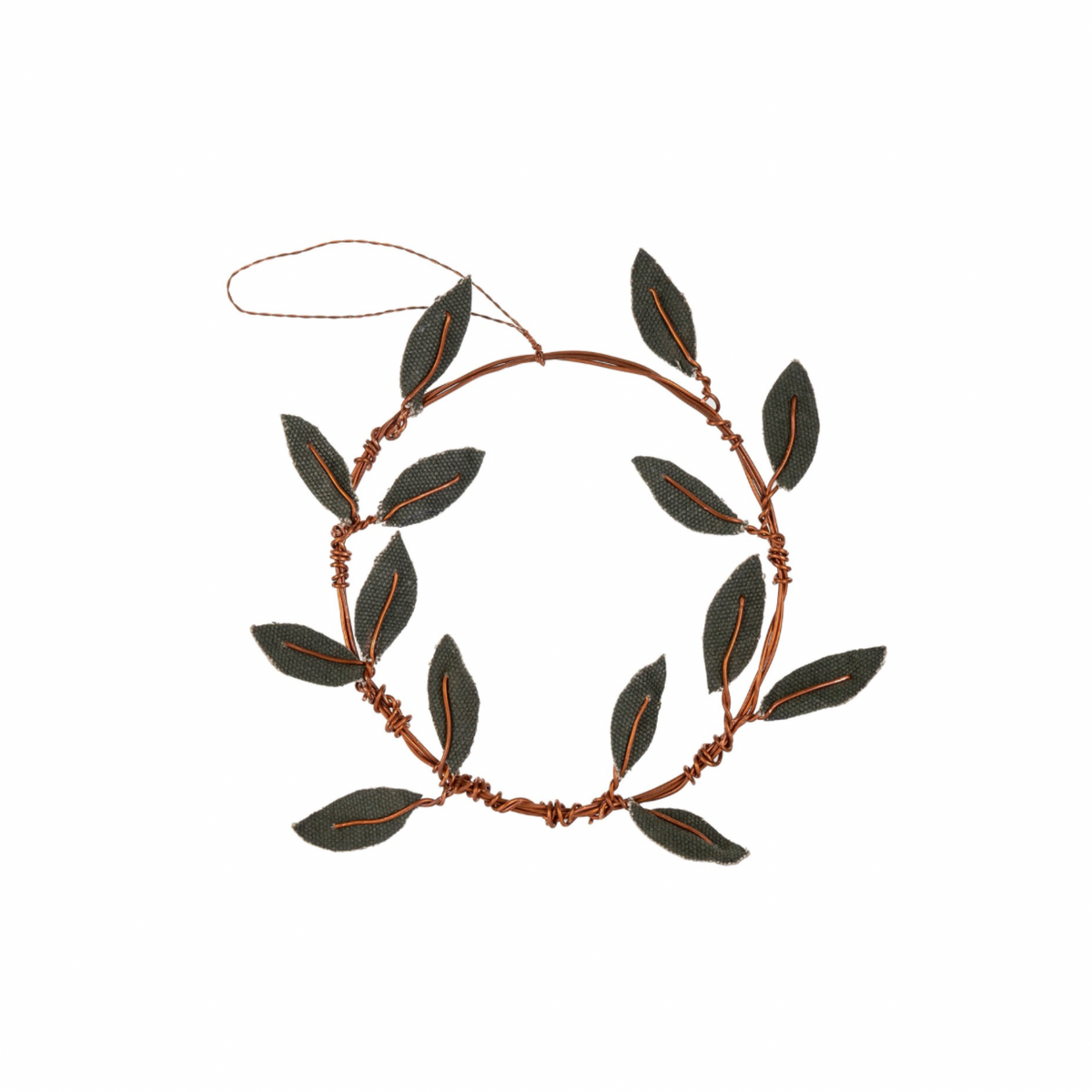 Olive Wreath Canvas Ornaments