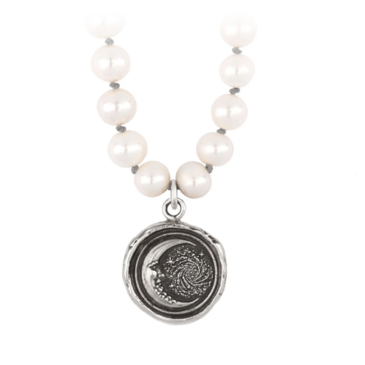 Trust the Universe Knotted Freshwater Pearl Talisman Necklace