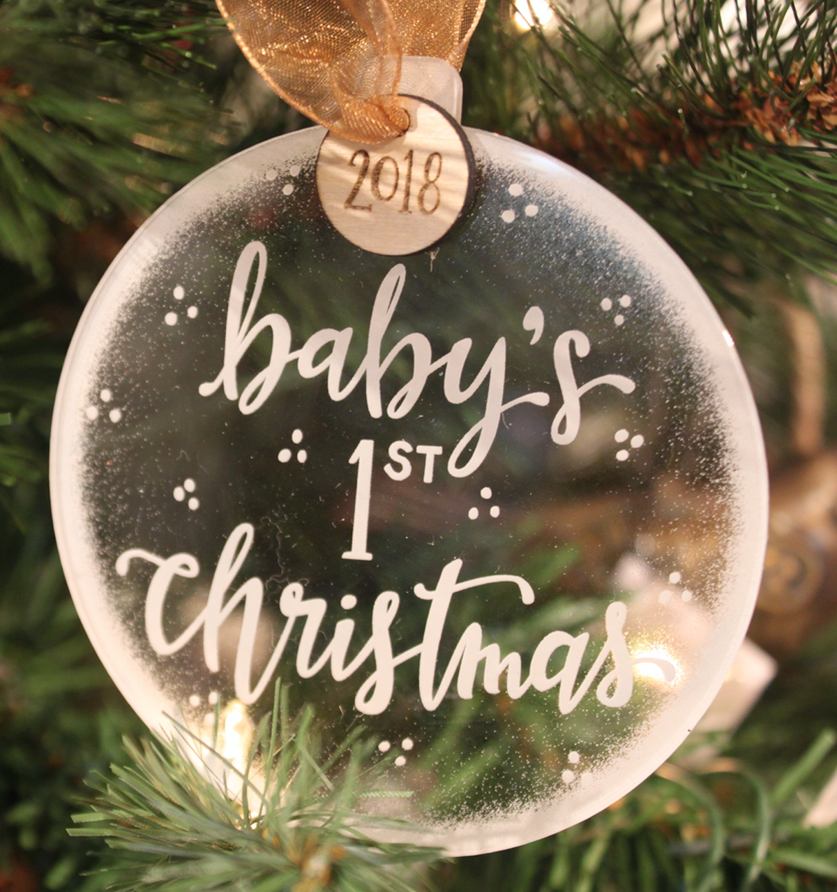 Baby&#39;s First Christmas, Acrylic