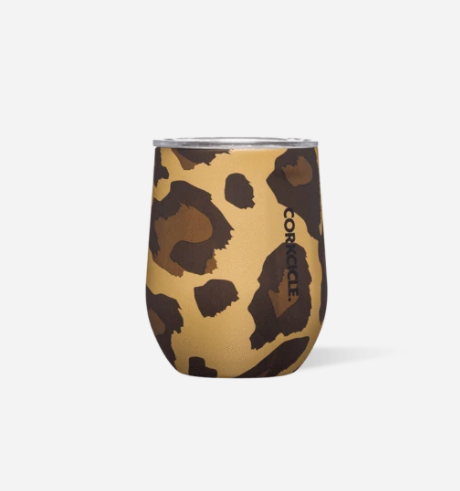 12oz Stemless, Luxe Leopard