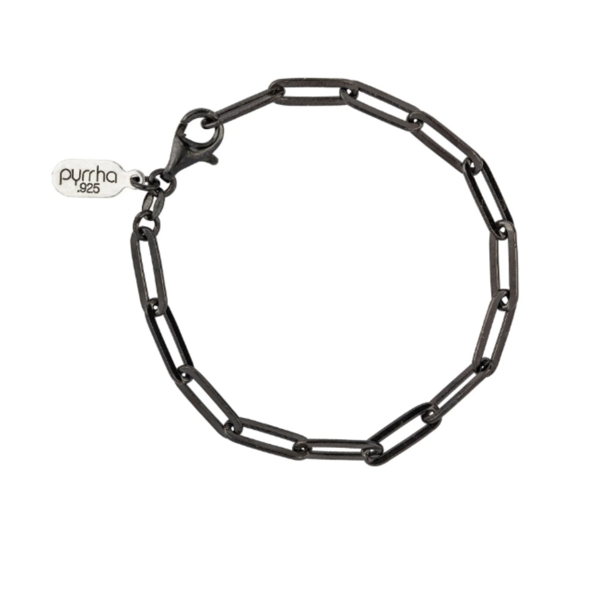 Paperclip Chain Bracelet, Black