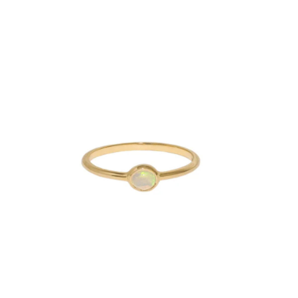 Cabochon Ring, 10K Gold And Opal