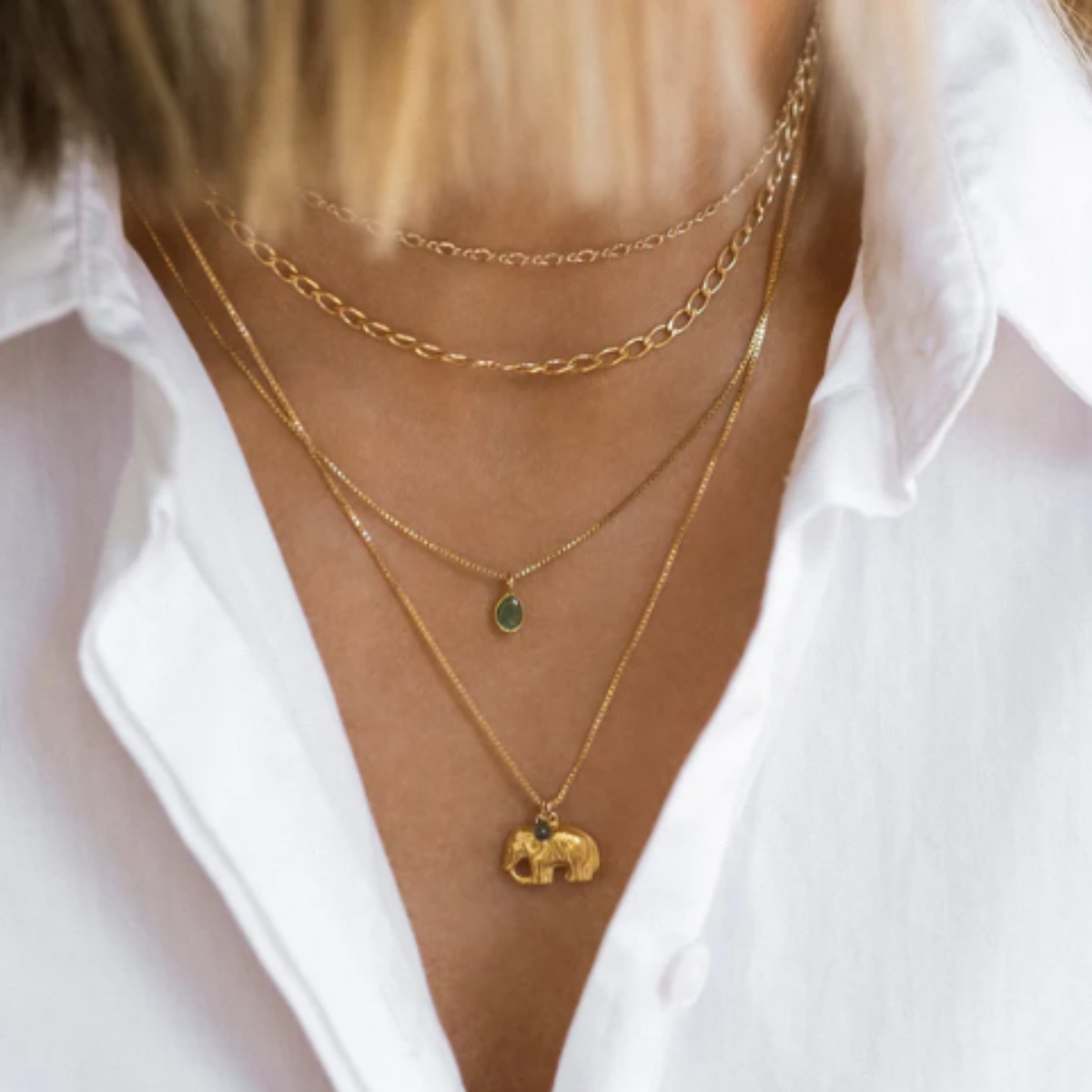 Mini Figaro Necklace, Goldfill