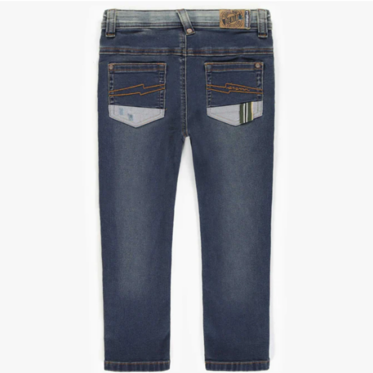 Straight fit denim pant in cotton, child