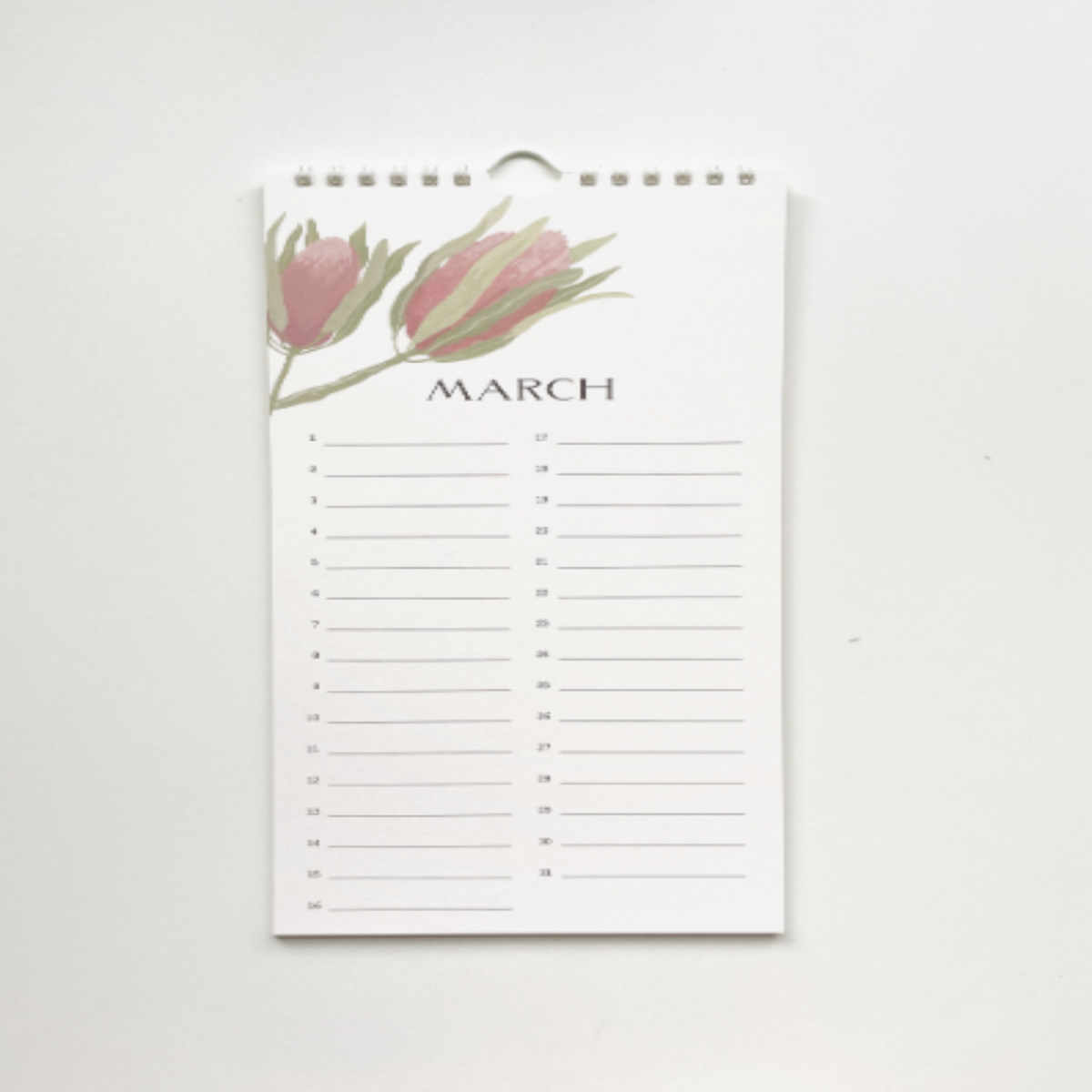 Dried Florals Celebration Calendar