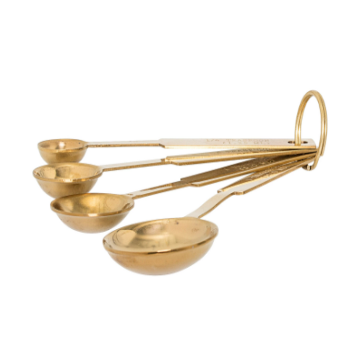 Stainless Steel Measuring Spoons, Set of 4 - Gold Finish