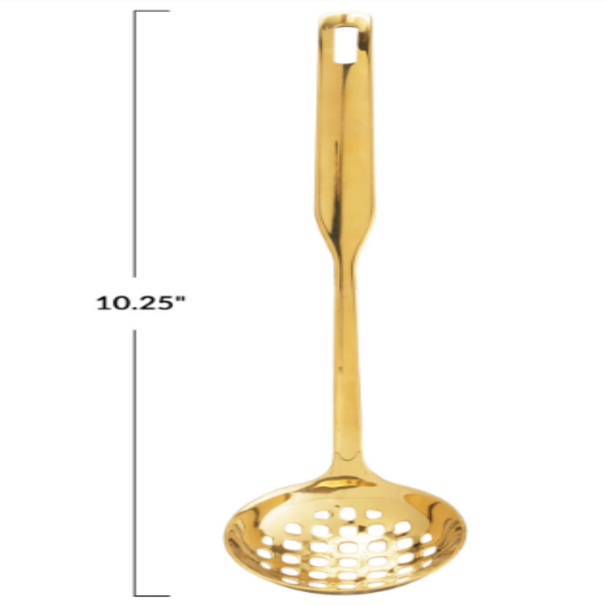 Stainless Steel Slotted Ladle - Gold Finish