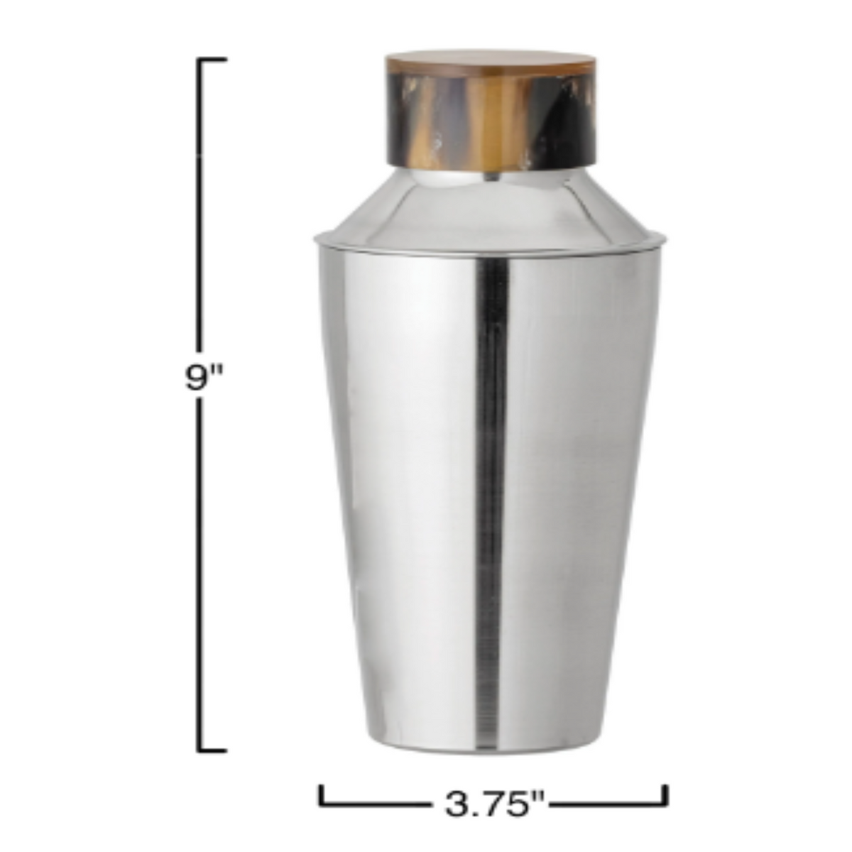 Stainless Steel Cocktail Shaker With Horn Top