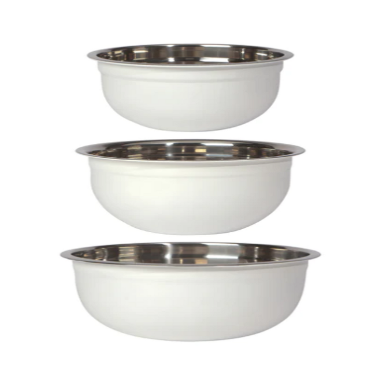 White Mixing Bowls - Set of 3