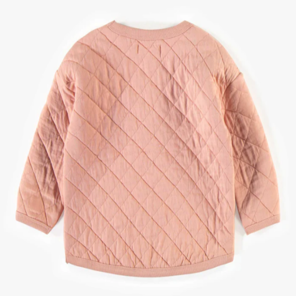 Pink sweater in quilted jersey