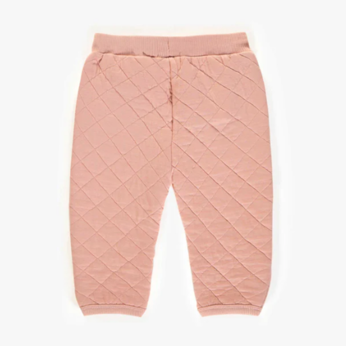 Pink quilted jersey pants