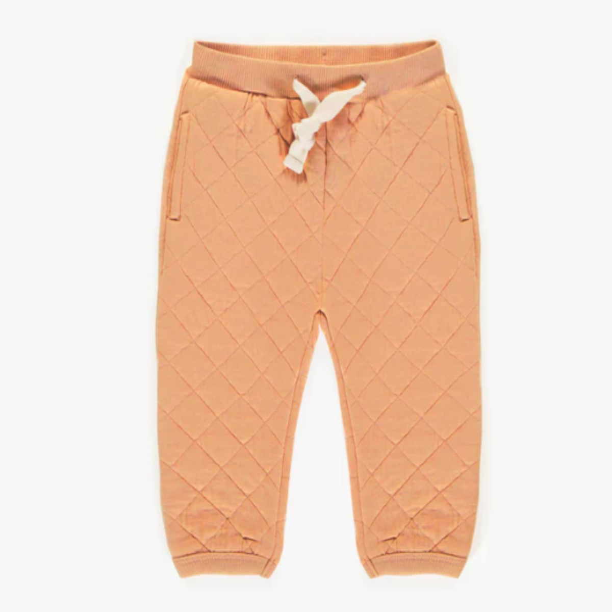 Orange pant in quilted jersey