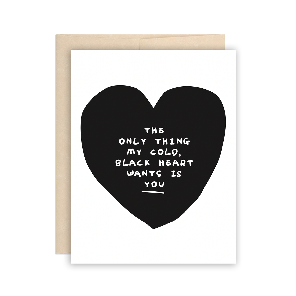 Funny Cold Black Heart Valentine Love Anniversary Card