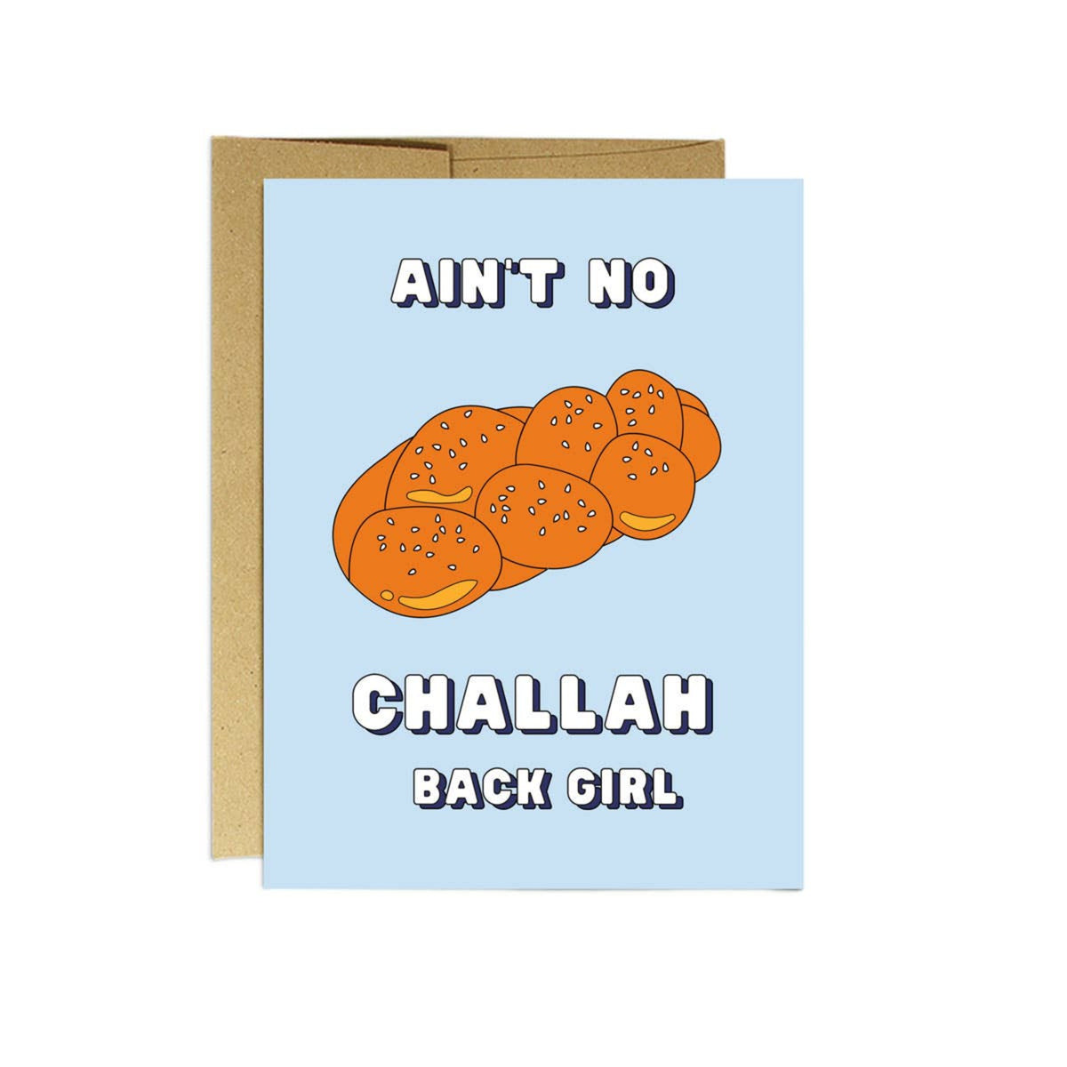 Party Mountain Paper co. - Challah Back Girl | Hanukkah Card